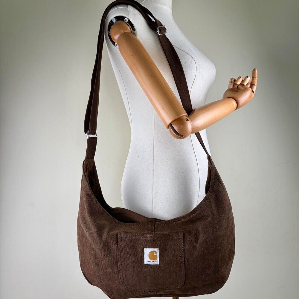 Custom upcycled carhartt sling bag